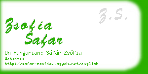 zsofia safar business card